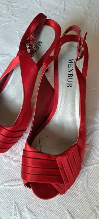 Zapatos Menbur rojos de fiesta