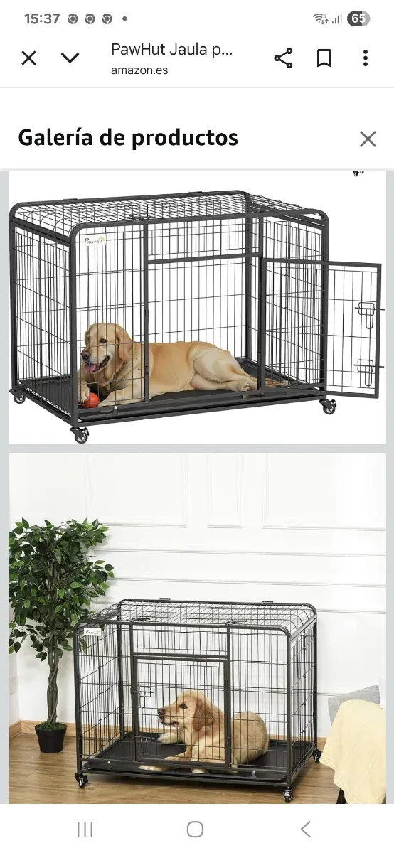 Jaula para perro con ruedas