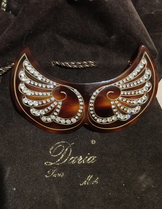 Fermaglio capelli Doria ali con strass