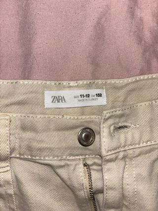 Falda mini Zara beige 11-12