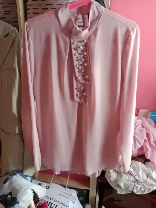 Blusa elegante salmón T.S/M