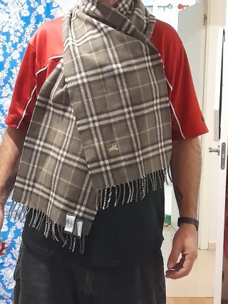 Bufanda Burberry Clásica Tartán Beige y Marrón