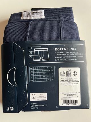 2 Calzoncillos Levi's Boxer Brief Talla S