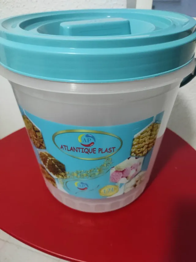 Cubo 17L Plástico Azul y Transparente