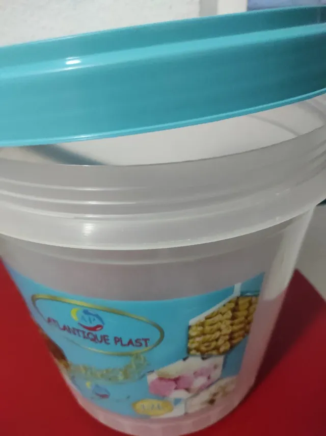 Cubo 17L Plástico Azul y Transparente