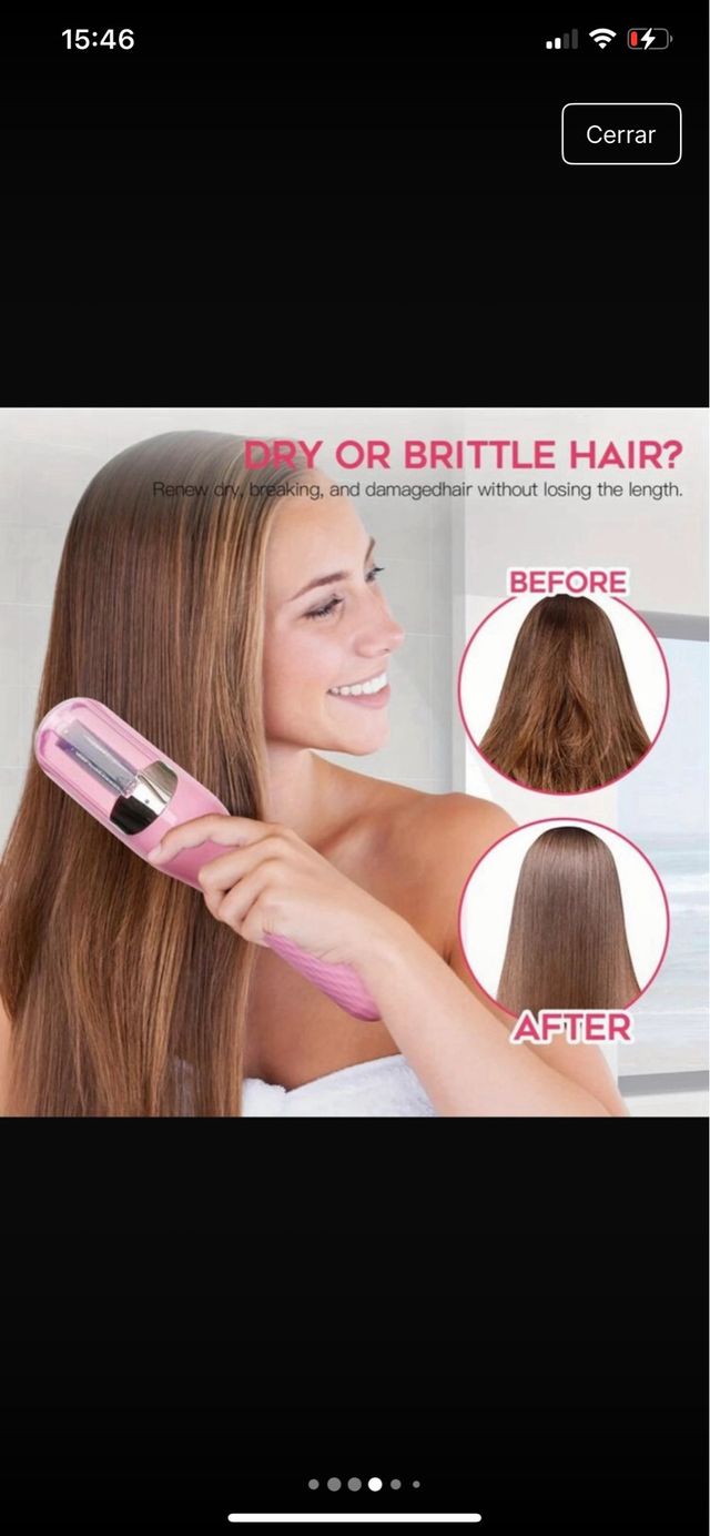 Recortador de puntas rosa y negro