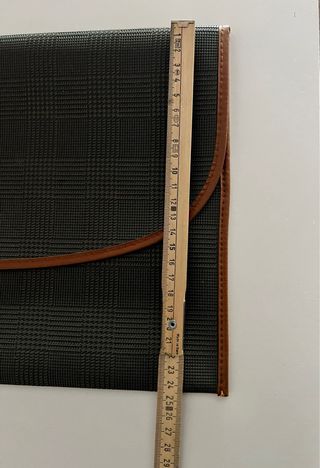 Cartella porta documenti plaid marrone/grigio