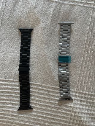 Cadena metálica Apple Watch Negra y Gris