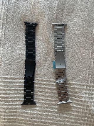 Cadena metálica Apple Watch Negra y Gris