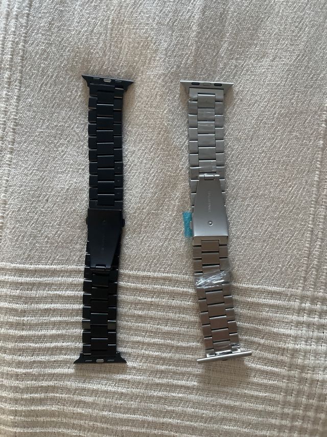 Cadena metálica Apple Watch Negra y Gris