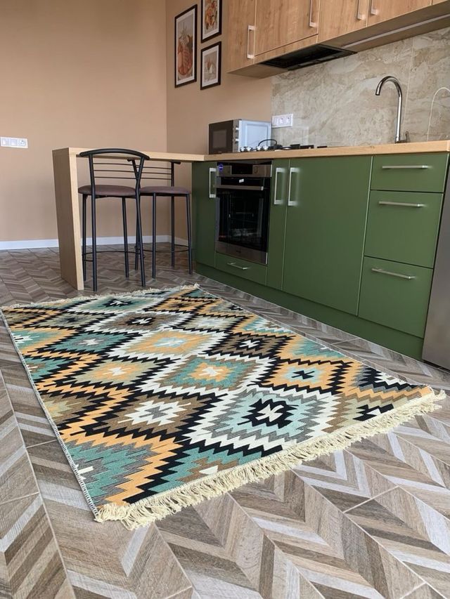 Tappeto in cotone con design etnico 160x250