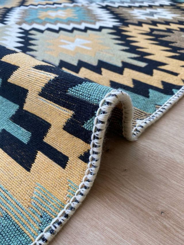 Tappeto in cotone con design etnico 160x250