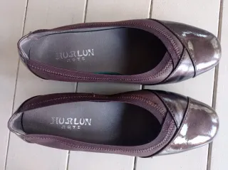 Zapatos salón cómodos JIURLUN marrones/grises