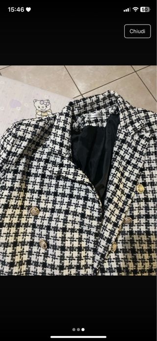 Giacca blazer spalle imbottite è una taglia 48