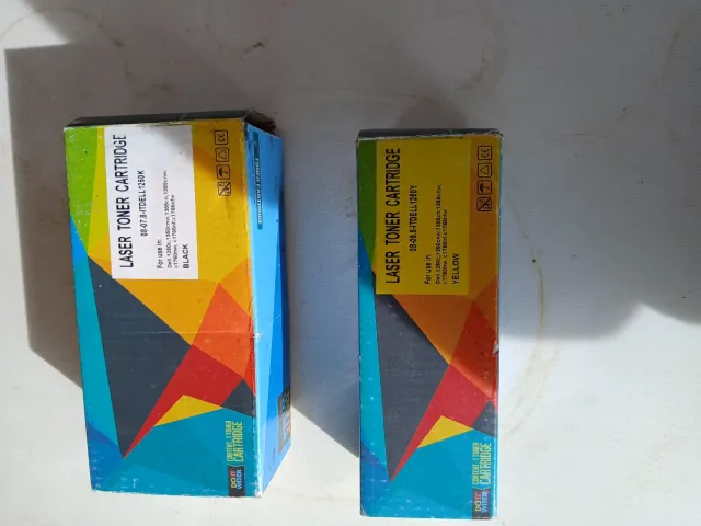 2 Cartuchos Toner: Negro y Amarillo