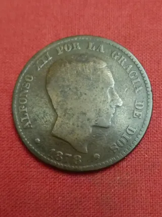 Moneda Alfonso XII 10 céntimos 1878
