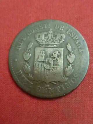 Moneda Alfonso XII 10 céntimos 1878