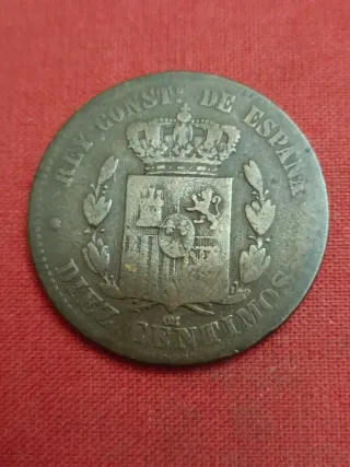 Moneda Alfonso XII 10 céntimos 1878