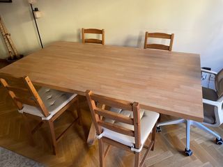 Mesa de comedor de madera 180x100 marca sklum