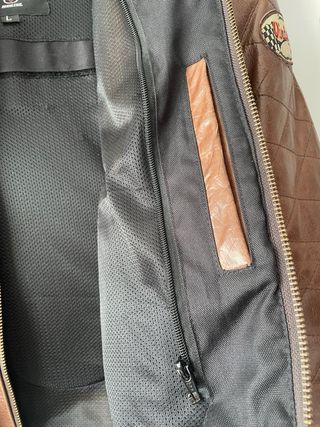 Chaqueta Moto Invictus Cuero Marrón Talla L