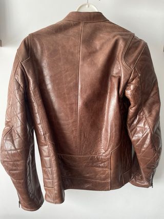 Chaqueta Moto Invictus Cuero Marrón Talla L