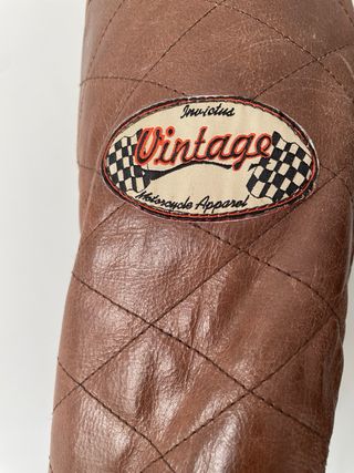 Chaqueta Moto Invictus Cuero Marrón Talla L