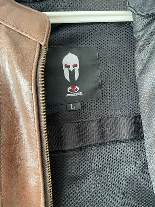 Chaqueta Moto Invictus Cuero Marrón Talla L