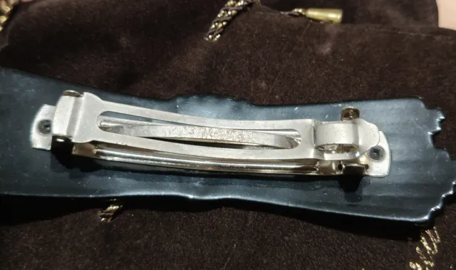 Fermaglio nero con strass