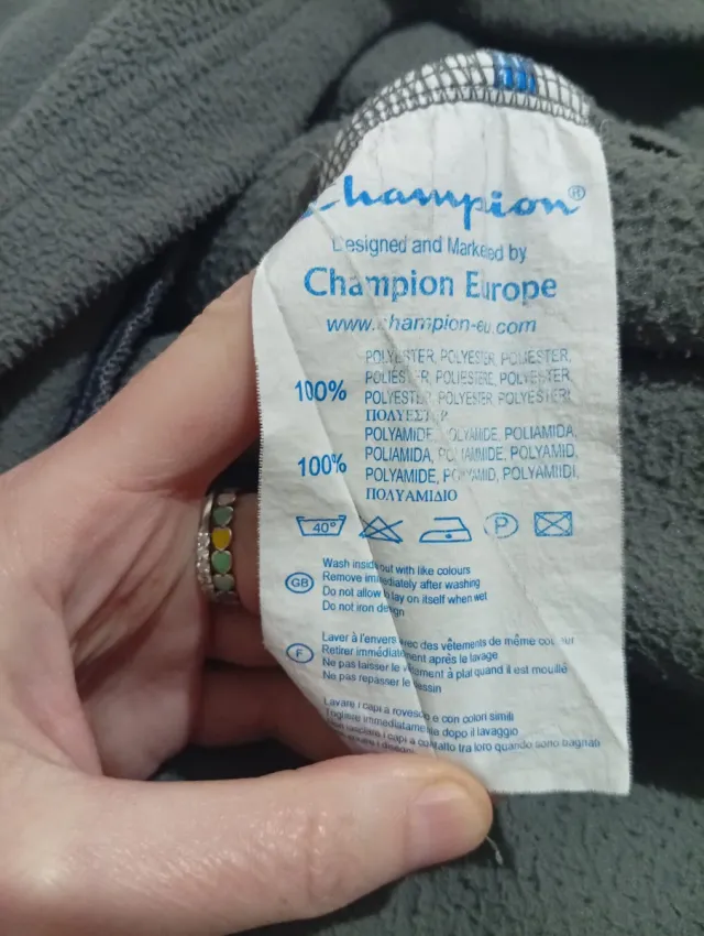 Forro polar Vintage Champion Gris/Azul marino S