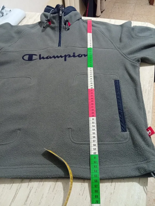 Forro polar Vintage Champion Gris/Azul marino S