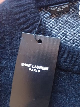 Jersey Saint Laurent negro con logo