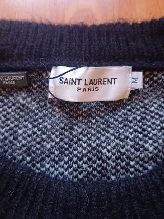 Jersey Saint Laurent negro con logo