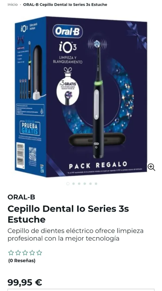 Oral-B iO3 Pack Regalo Limpieza y Blanqueamiento