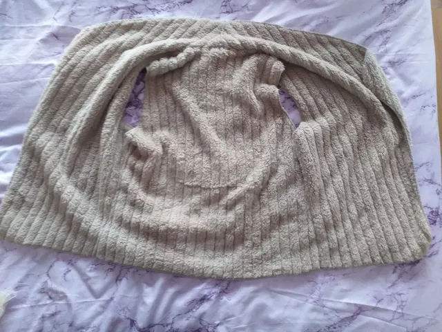 Chaleco de peluche color café con leche talla 40