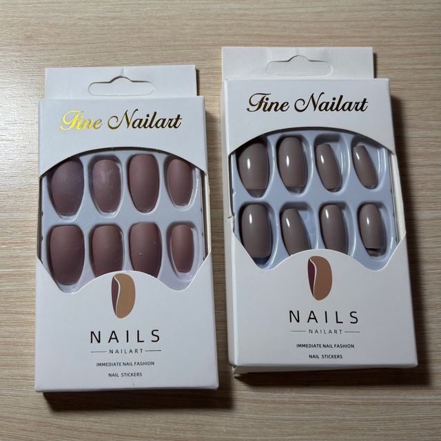 Uñas postizas rosa/marrón