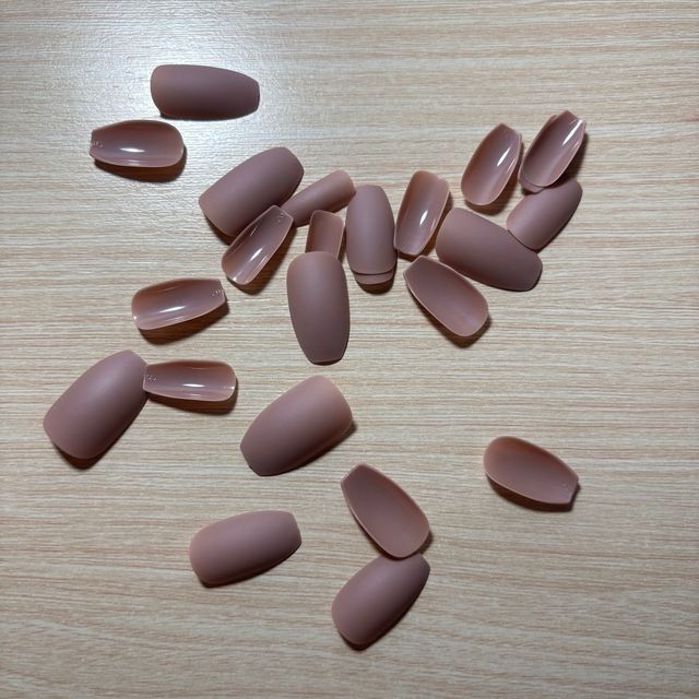 Uñas postizas rosa/marrón