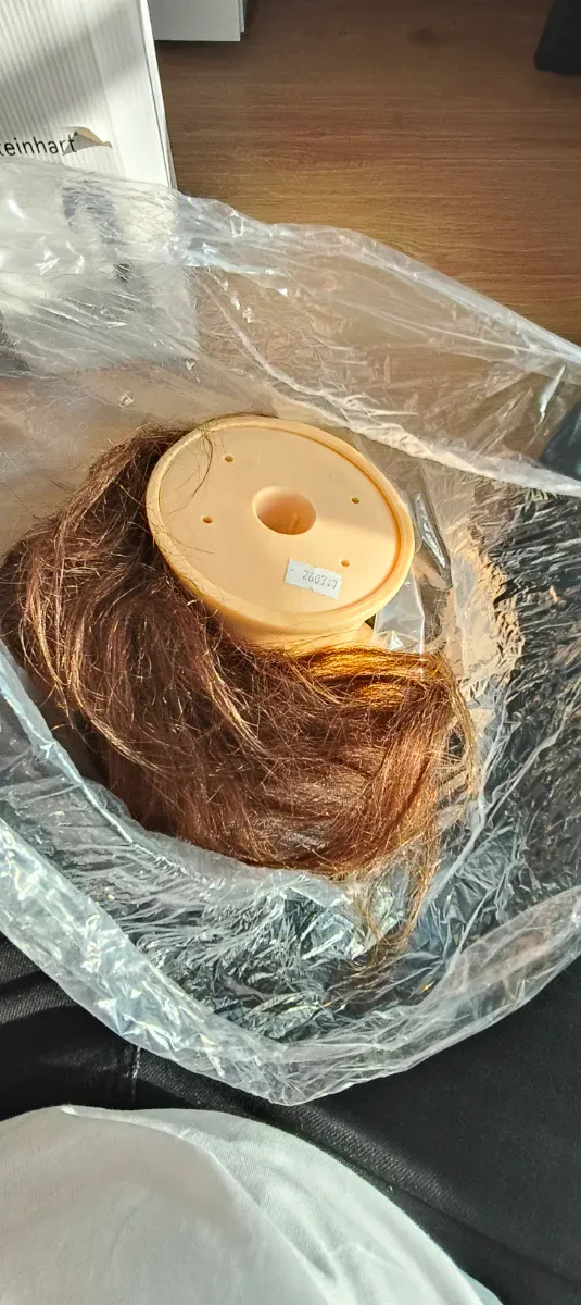 Maniquí pelo humano 45cm Steinhart castaño