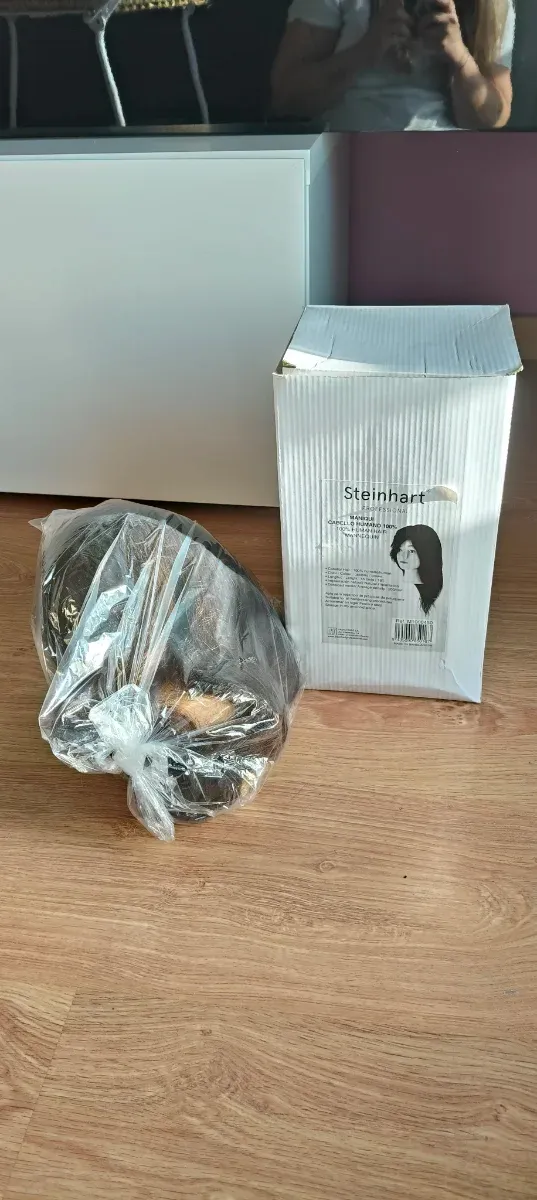 Maniquí pelo humano 45cm Steinhart castaño