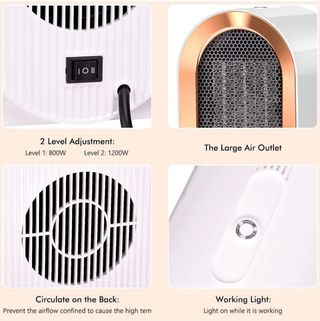 calefactor de bajo consumo 1200w