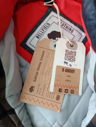 Plumífero Bellfield camuflaje verde Talla S nuevo