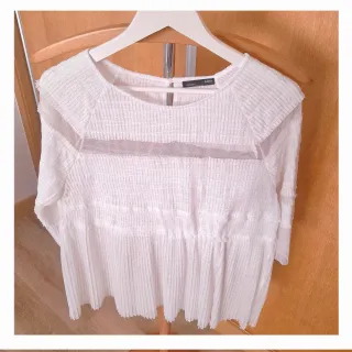 Blusa Zara Blanca Talla XL