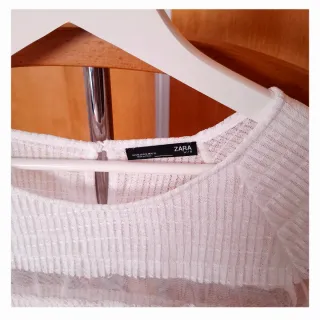 Blusa Zara Blanca Talla XL