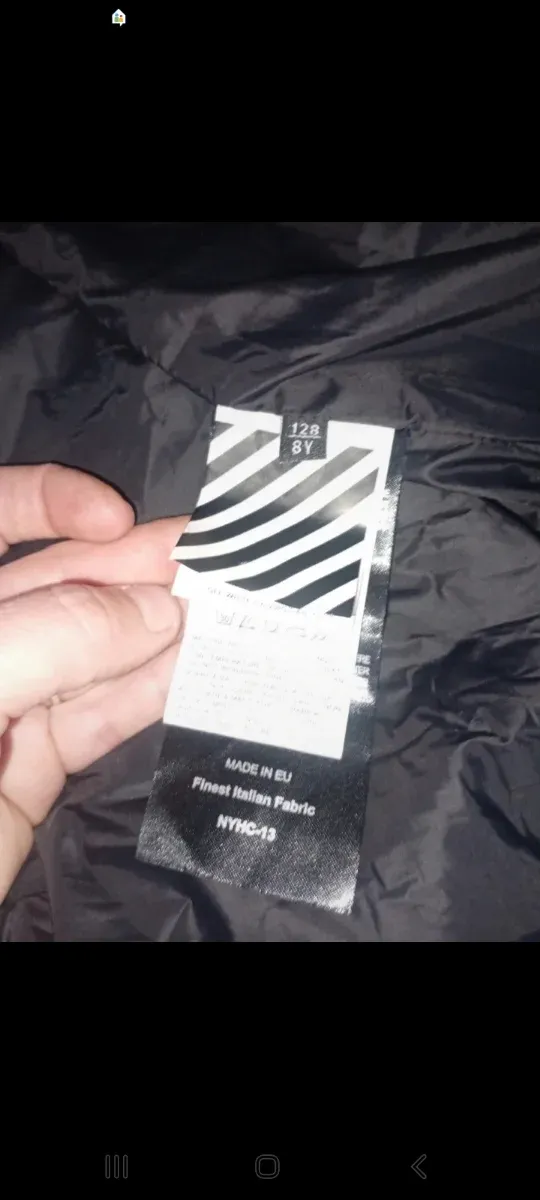 Piumino Main Label Bambino Argento