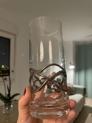 Set 6 Vasos Cristal Diseño Platinum