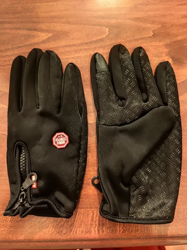 Guanti invernali touchscreen neri taglia XL
