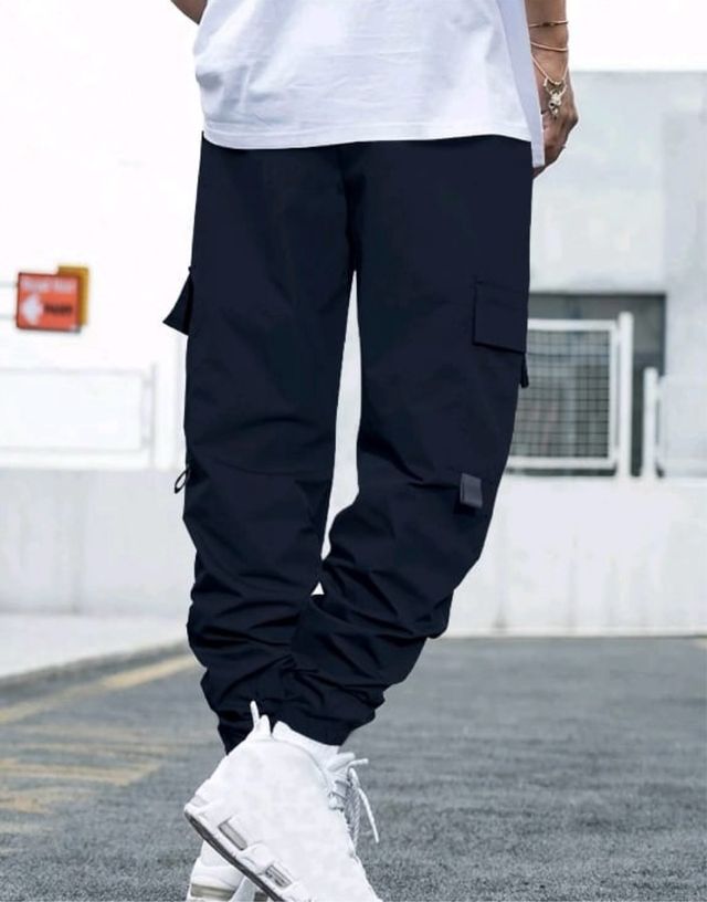 Pantalones Cargo Azules Hombre
