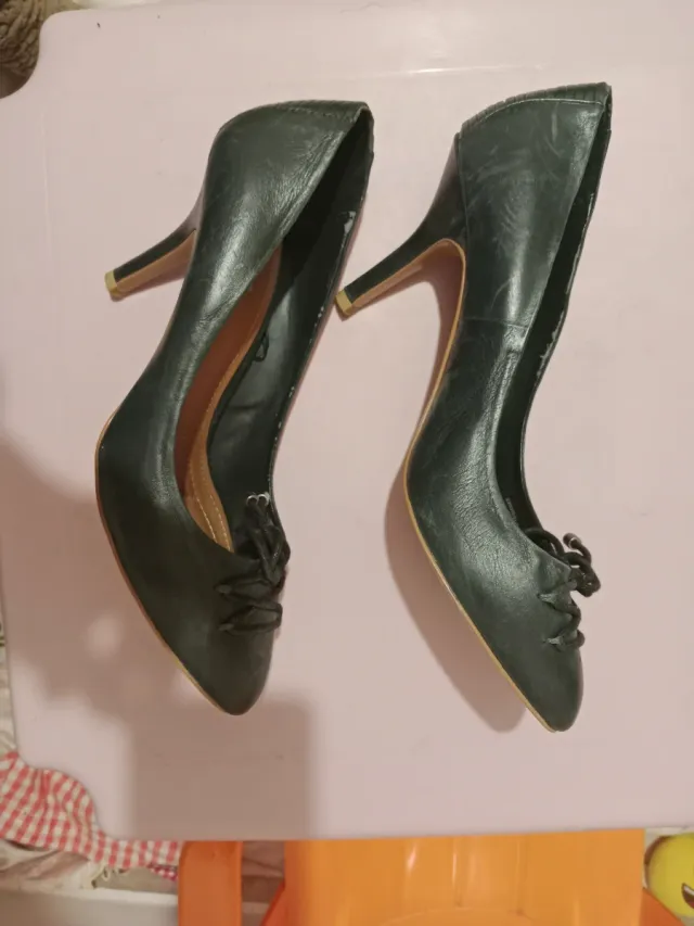 Zapatos Zara Mujer Negros Tacón Bajo