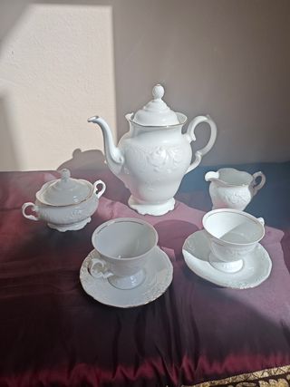 Juego de té/café porcelana Alhambra oro