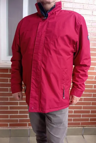 Parka roja impermeable para hombre - Talla XXL