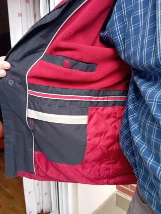 Parka roja impermeable para hombre - Talla XXL